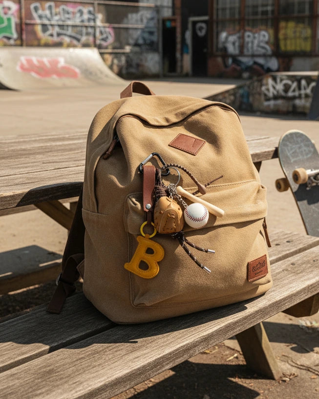 Beyzbol B Harf Charm Anahtarlık