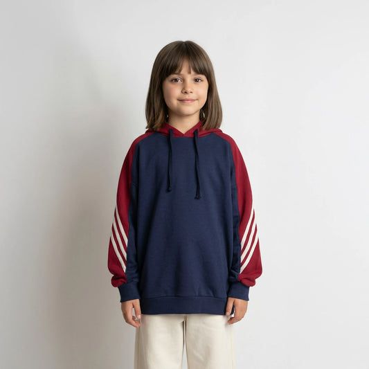 ST-K7 RetroStripe Üst (4–9) – Mavi/Kırmızı/Beyaz