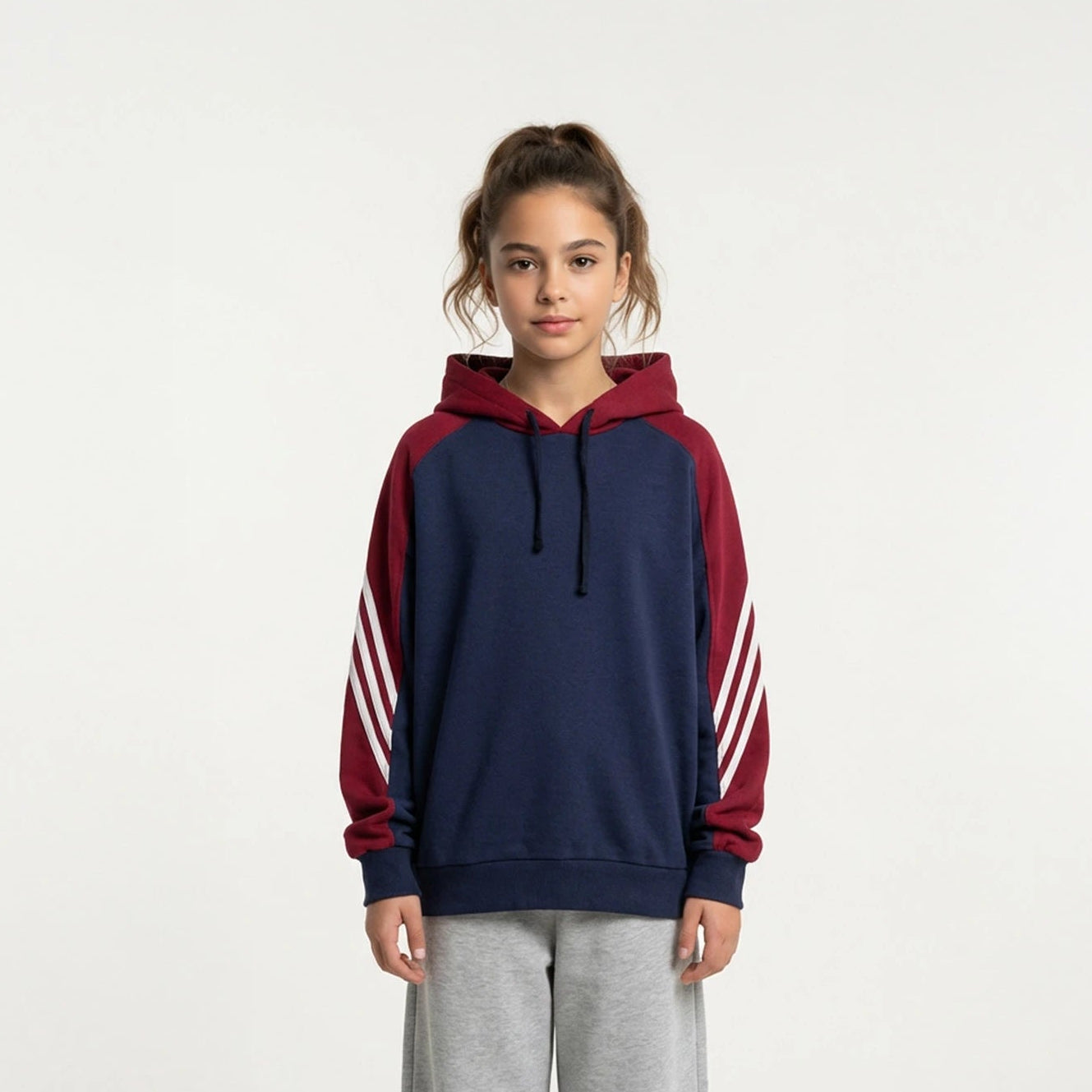 ST-K7 RetroStripe Üst (10–15) – Mavi/Kırmızı/Beyaz