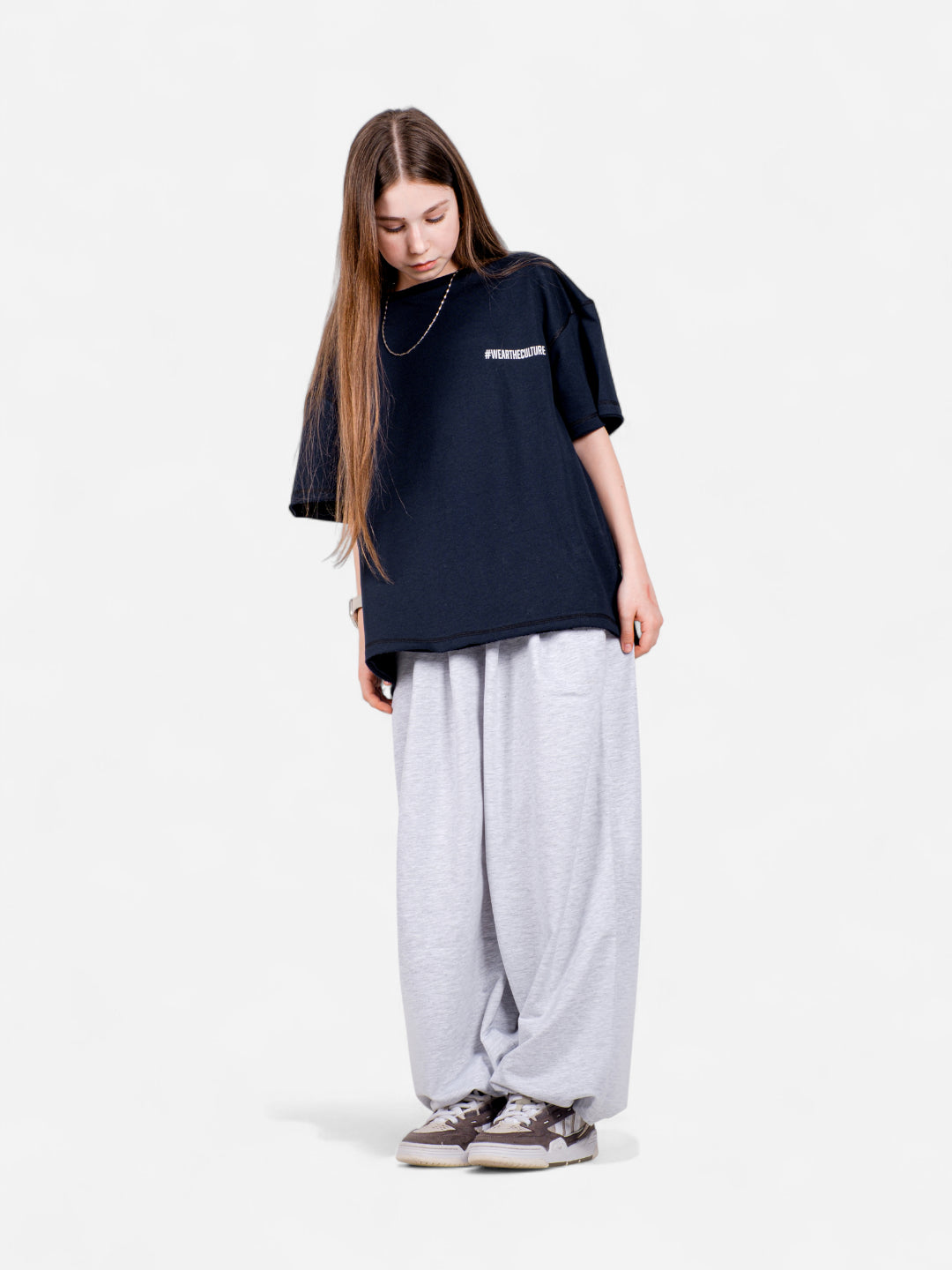 XTRA BAGGY Gri Eşofman Altı – StreetKids Oversize | 10–15 Yaş