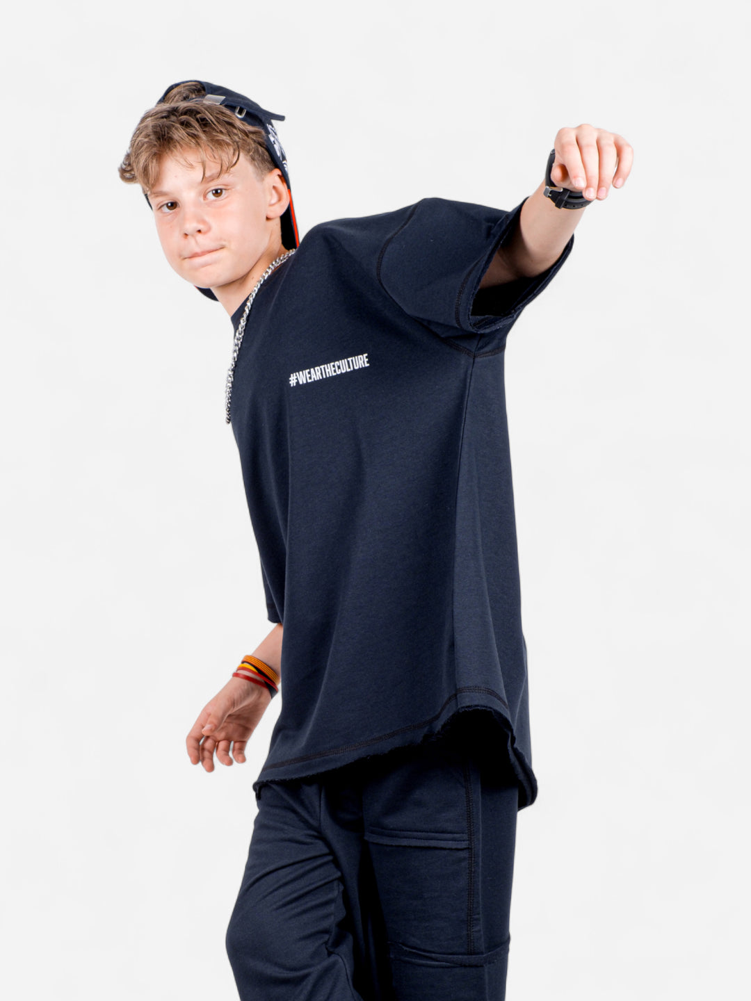 StreetKids Oversize Yazlık Takım – Lacivert | Teens 10–14 yaş