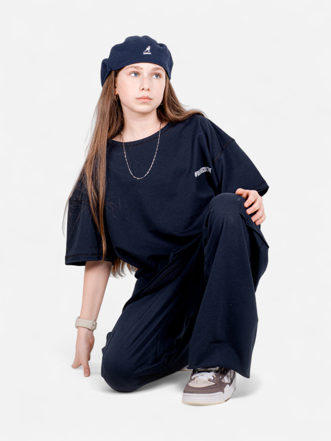 StreetKids Oversize Yazlık Takım – Lacivert | Teens 10–14 yaş