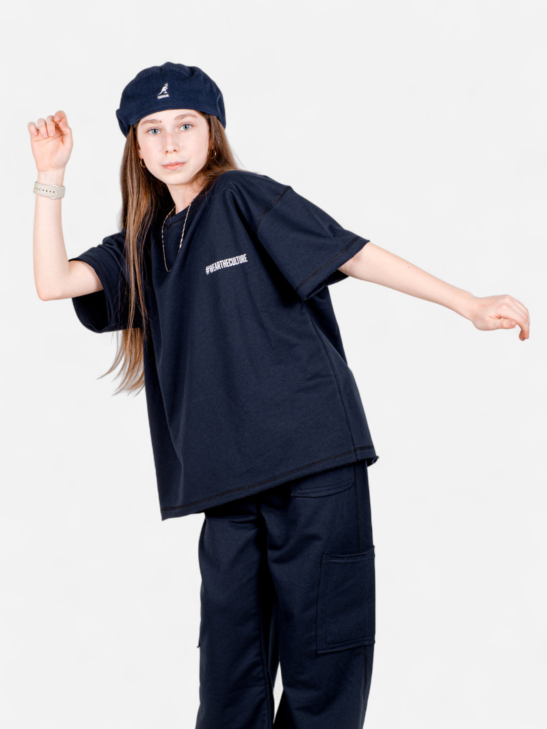 StreetKids Oversize Yazlık Takım – Lacivert | Teens 10–14 yaş
