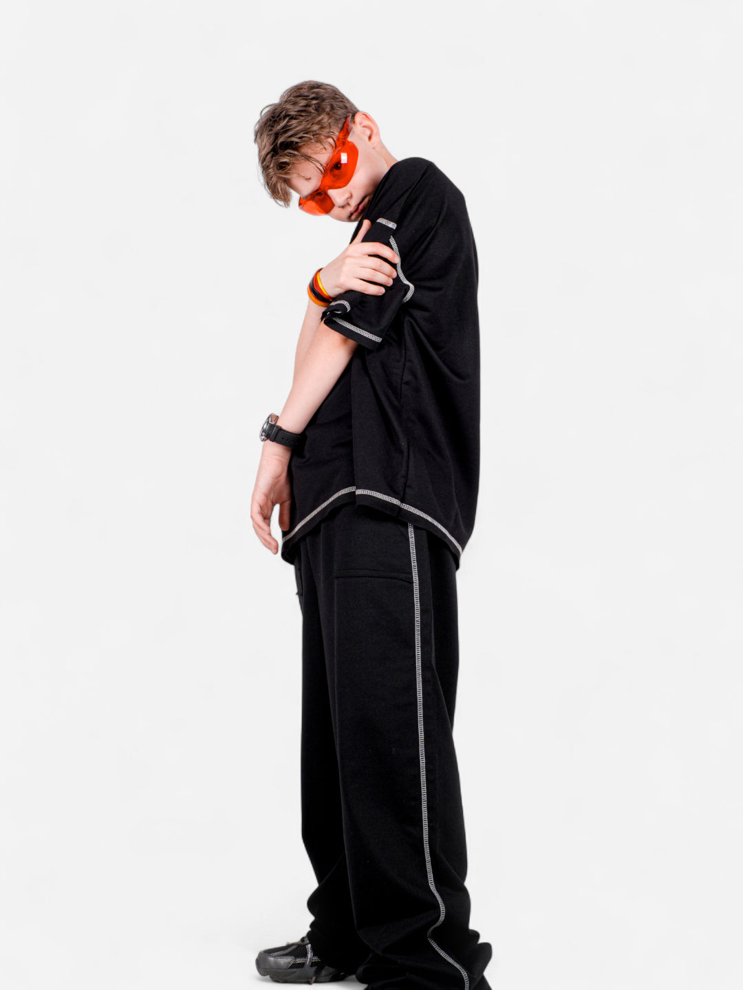 StreetKids Oversize Ters Dikiş Takım – Siyah | Teens 10–14 yaş
