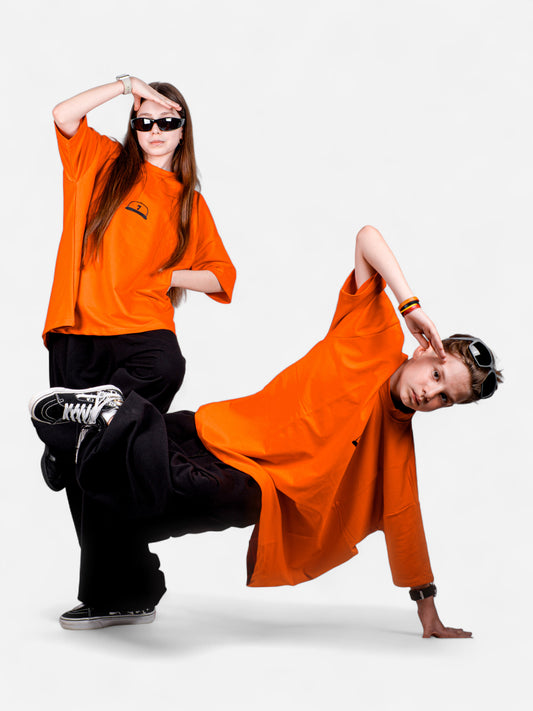XTRA BAGGY Turuncu Oversize Tişört – StreetKids | 11–16 Yaş