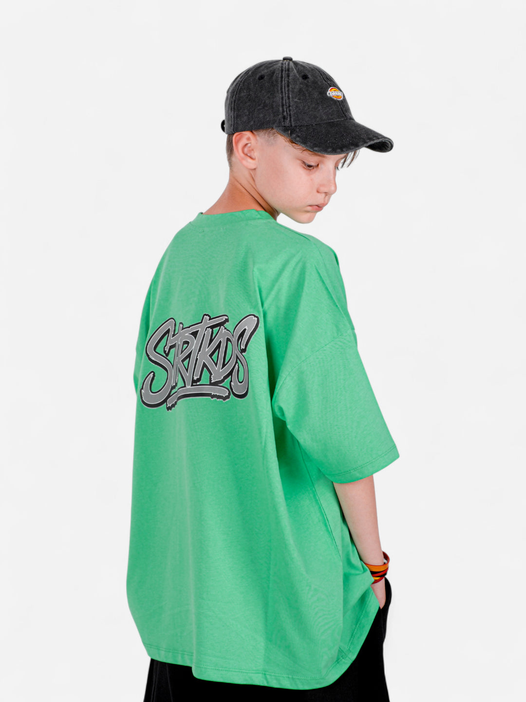 XTRA BAGGY Yeşil Oversize Tişört – StreetKids | Teens 11–16 yaş